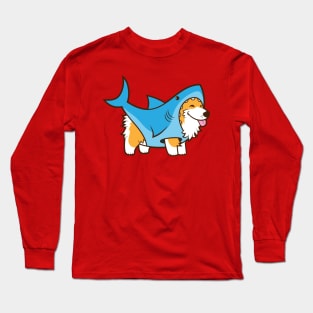 Corgi in a Shark Suit Long Sleeve T-Shirt